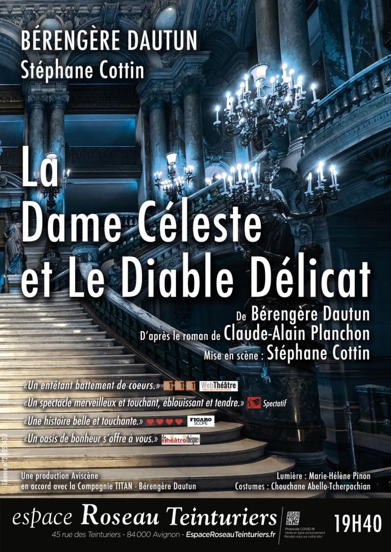 affiche de la pièce La Dame céleste et le Diable délicat